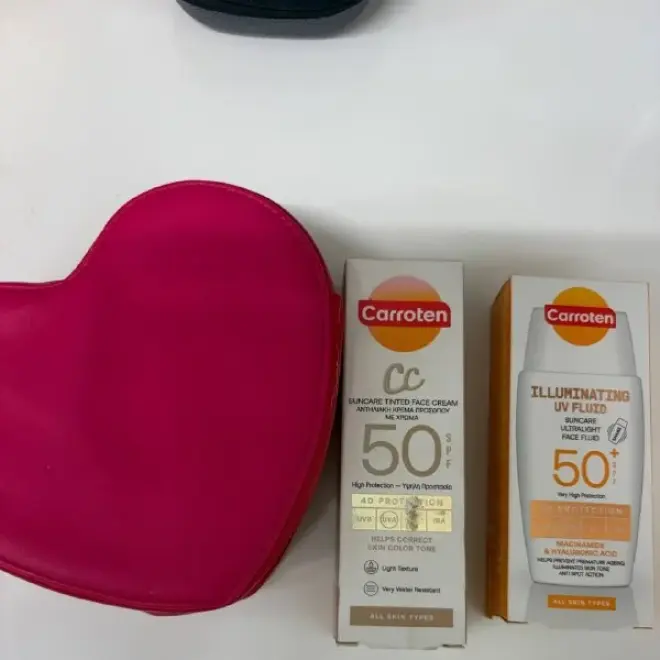 Набор кремов Carroten SPF 50 и косметичка