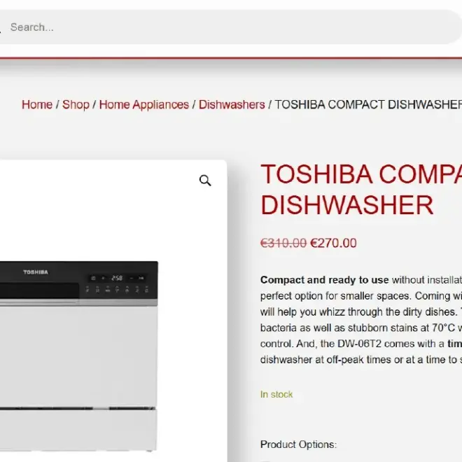 Мини посудомойка Toshiba Compact Dishwasher