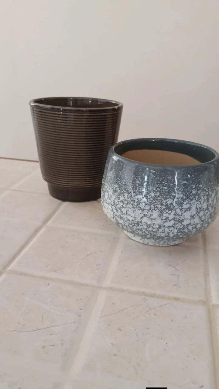 Керамические цветочные горшки, 2 шт.
