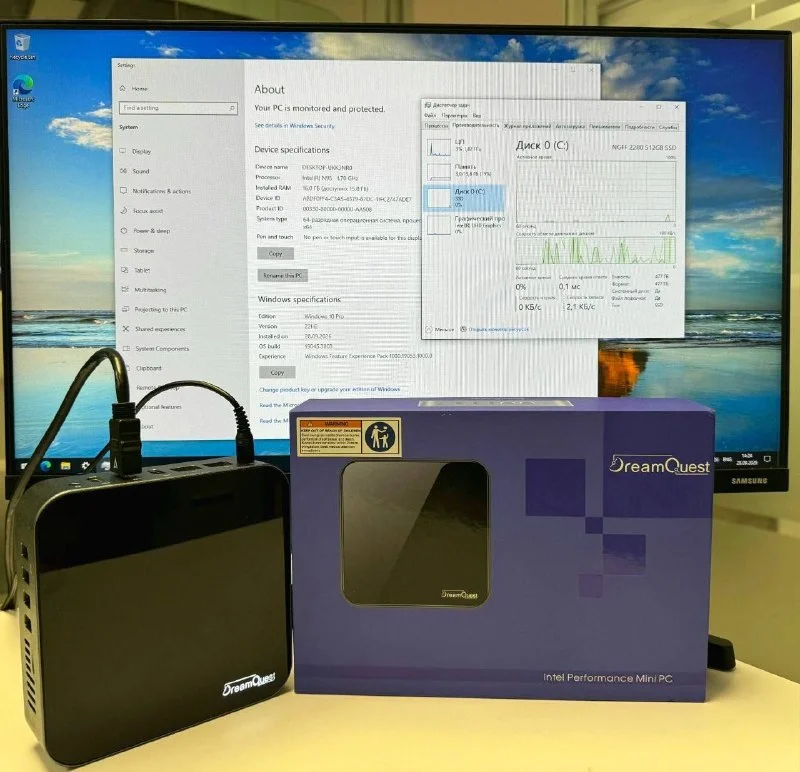 Мини компьютер dreamQuest Intel Performance Mini PC