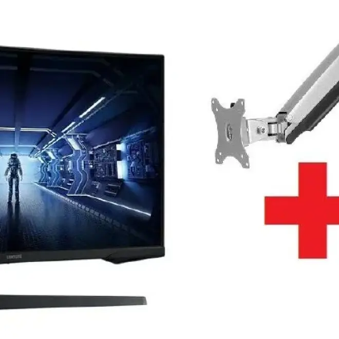 Монитор Samsung Odyssey G5 C32G55TQBU и кронштейн LogiLink