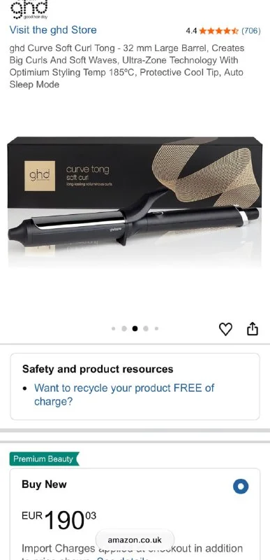 Плойка ghd Curve Soft Curl Tong